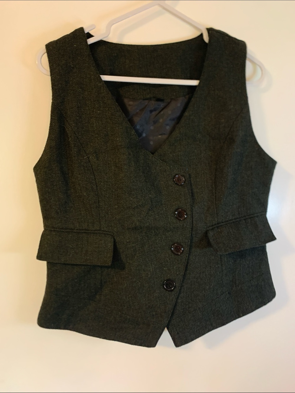 Women’s Classic Wool Blend Vest - Dark Green
